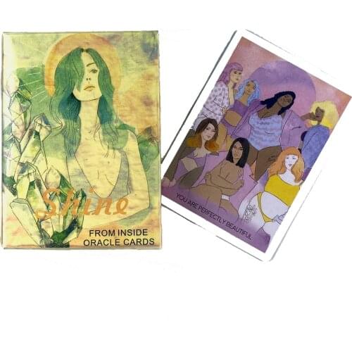 Shine Oracle Cards For Beginners Board Game Multiplayer Family Party Game Fortune Telling Prophet Tarot Deck With Guide