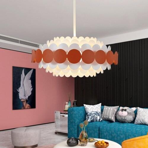 Led Pendant Lights Dining Room Bedroom Pendant lamp Nordic Creative Metal Hanging lamps Home Decor Round light fixtures WF1107