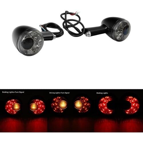 Motorcycle Rear Turn Signals Indicators LED Lights For Harley Sportster 883 Iron XL1200 1992-UP Turn Indicator