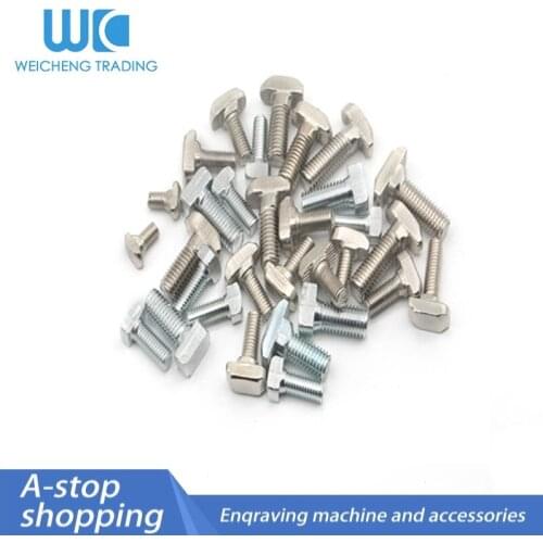 T-bolt type screw lengthened European standard national standard 20/30/40/45 M5M6M8 high-strength nickel-plated zinc-plated nuts