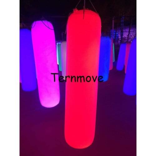 Pop up tube For Advertising Interactive led Toy Inflatable lighting Pillar hanging Sandbag Shape Balloon