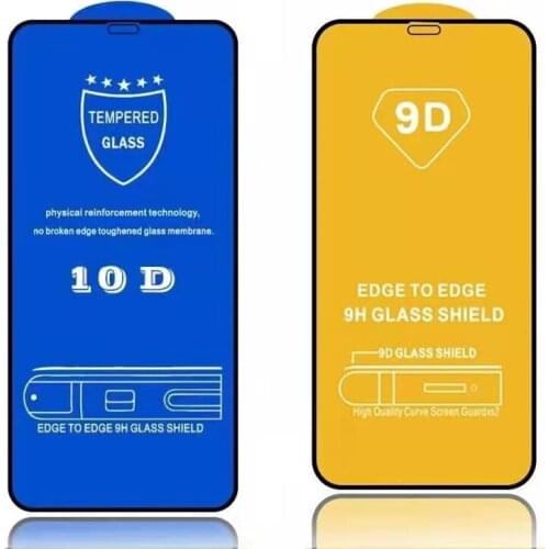1000pcs 9D Full Glue Tempered Glass for iphone 13/12 MINI/12 PRO/XS max/XR/11 Pro Max/XR/6/7/8 Plus/SE 2020 10D Screen Protector