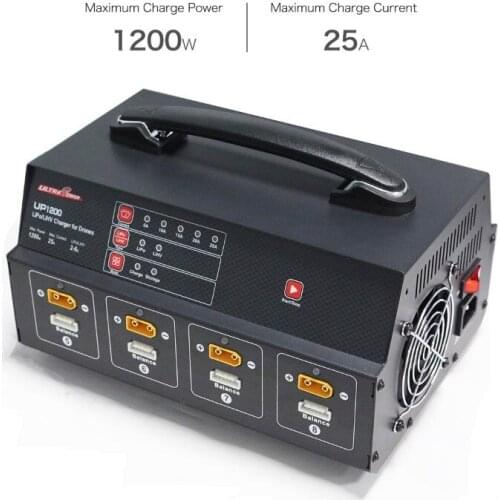 UAV Drone Charger UP1200 1200W 25A 8 Channels 2 to 6S LIPOLIHV Battery RC airplane professional accessories