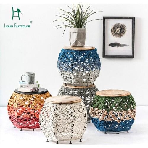 Louis Fashion Coffee Tables Simple Modern Decorative Sofa Hand Changing Shoes Bedside Stool