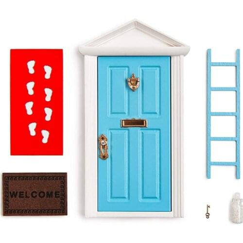 1/12 Accessories Wooden Fairy Door Kit Miniature Toy