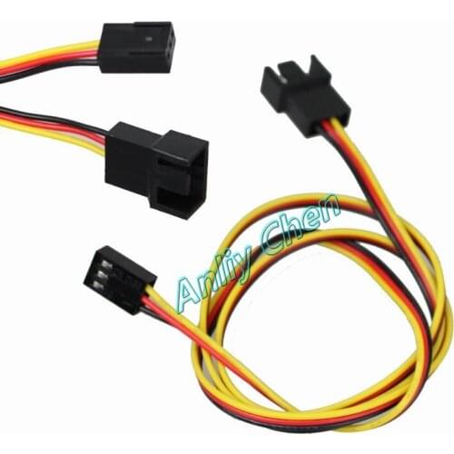 10 Pieces LOT 12V 3Pin Male to 3Pin Female Fan Power Extension Lengthen Cable Wire