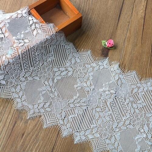 3 yard 19 cm wide light blue lace fabric DIY garment textile decorative fabric