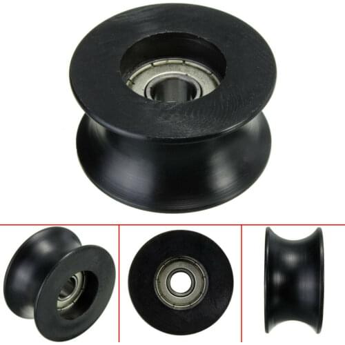 4pcs 8mm U Groove Ball Bearing 0840UU Groove Guide Pulley Sealed Rail Ball Bearing 8mm U Type Pulley Roller Guide Wheel for Door