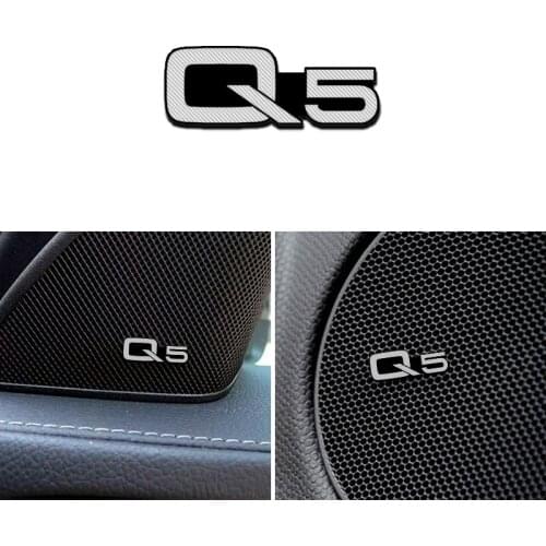 4pcs NEW fit for Audi Q5 SQ5 8R 2010-2019 Alloy sticker car stereo Stickers car Accessories