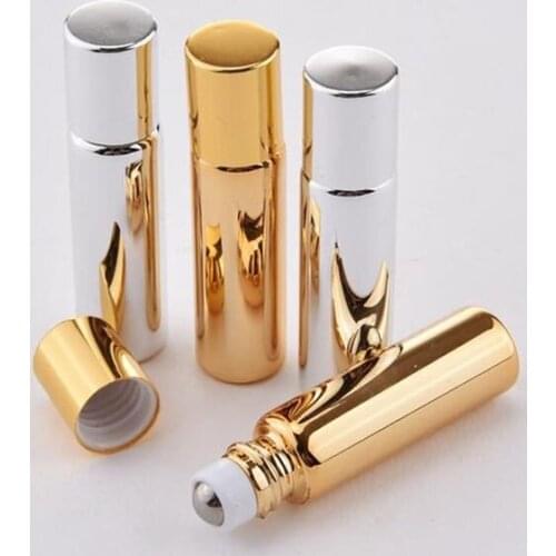 5 ML Roll On Portable Glass Refillable Perfume Bottle Empty Essential Oil Case