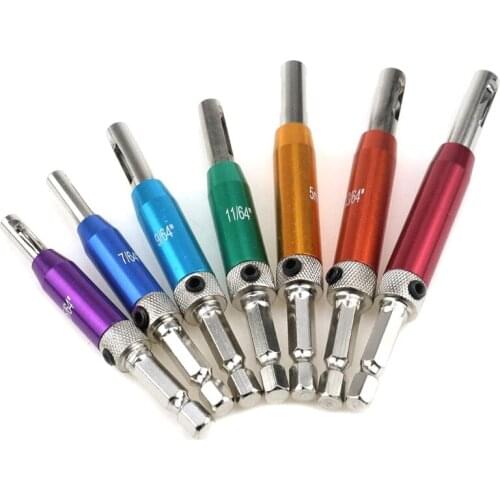 8Pcs/Set Self Center Hinge Drill Bits, Hinge Hole Opener with Wrench for Wooden Doors, Cabinets, Windows Woodworking