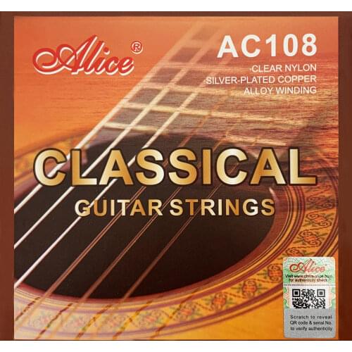 Alice AC108 Classical Guitar Strings Clear Nylon Silver Plated Copper Alloy Winding Accessories