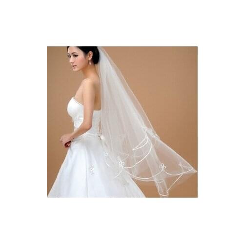 Bridal Wedding White Veil 1 Tier Handmade Edge Soft Tulle