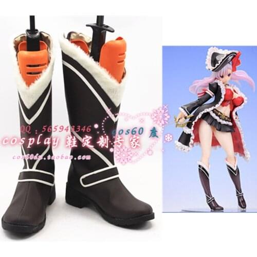 Queens Blade Liliana Cosplay Boots shoes S008