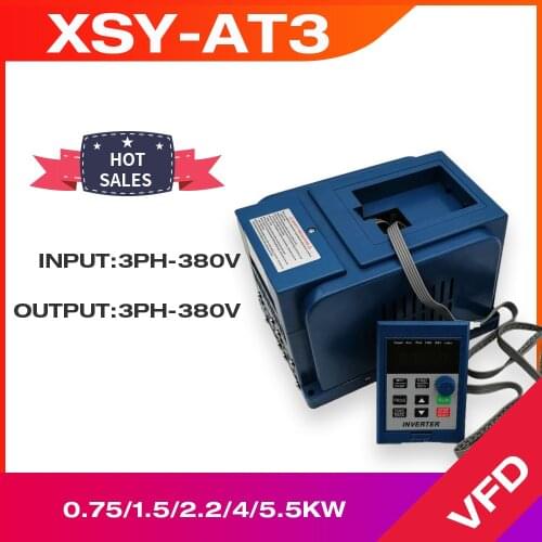 AC 380V VFD 1.5KW/2.2KW/4KW/5500W/7500W Variable Frequency Drive Free Shipping 3-Phases Motor Speed Controller Inverter XSY-AT3