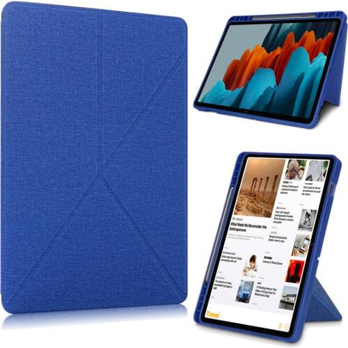 Case for Samsung Galaxy Tab S7 FE 12.4", Folding Stand Auto Sleep/Wake for Galaxy Tab S7 Plus Magnetic Folding Protective cover
