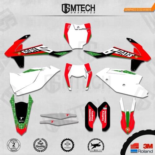 DSMTECH Customized Team Graphics Backgrounds Decals 3M Custom Stickers For KTM 2017-2019 EXC 2016-2018 SXF 019