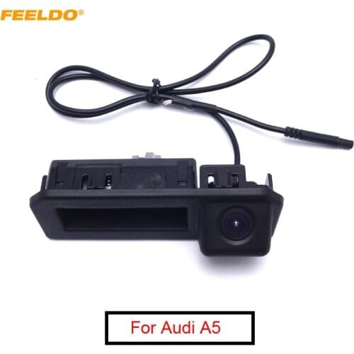 FEELDO 1PC Car Rear View Parking Trunk Handle Camera For Audi A5 2017 Specail Reverse Backup Camera #FD-927