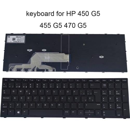 Spanish Backlit keyboard For HP ProBook 450 G5 455 G5 470 G5 SP ES Spain QWERTY computer keyboards black backlight 9Z.NEFSQ.02T