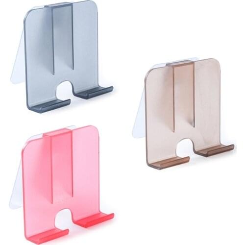 Adhesive Wall Mount Phone Holders for Phone Charging Brackets Holders Shelf Sticker Fixing Wall Stand Storage Organizer for