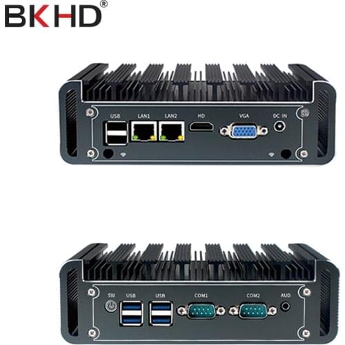 Mini PC 2 LAN In-tel N2830 I3I5 CPU Firewall Soft Router Pfsense Thin Client Industrial Computer Win10 Linux for Gaming Office