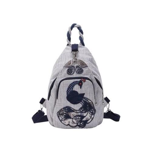 Fashion national animal string appliques women shopping backpacks!Nice bossing lady hasp&zipper backrack Hot multi-use backruck