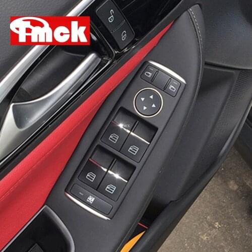 Car Door Window Lift Button Stickers Trim Cover Accessories Car Styling For Benz A B C E G CLA CLS GLA ML GLE GL GLS GLK Class