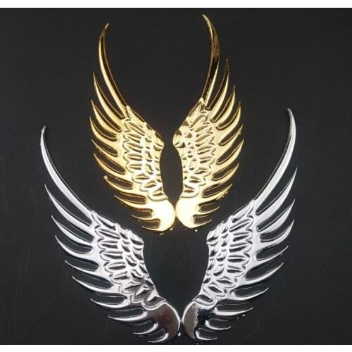 1 Pair of Fashion 3D Wings Car Stickers For chevrolet cruze aveo captiva lacetti VW Volkswagen JETTA MK6 GOLF 5 6 7 skoda fabia