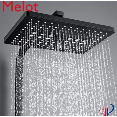 Gohu Bathroom European-Style Bathroom Constant Temperature Rain Shower Head Set Household Copper Black Shower