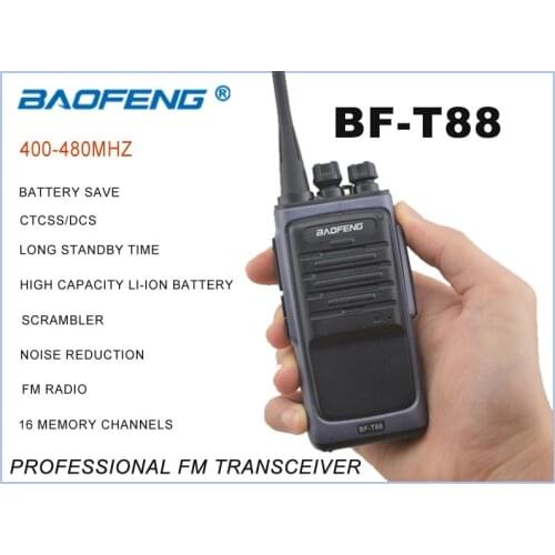 New Arrival August-23-2015 BAOFENG BF-T88 UHF 400-480MHz Professional Portable Two-way Radio