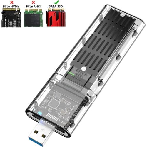 Newly M2 SSD CASE SATA Chassis M.2 To USB 3.0 SSD Adapter For PCIE NGFF SATA M / B Key SSD Disk Box For 2230/2242/2260/2280MM