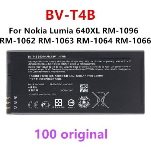 Original BV-T4B 3000mAh Replacement Battery For Nokia Lumia 640XL RM-1096 RM-1062 RM-1063 RM-1064 RM-1066 Lumia 640 XL Batteries