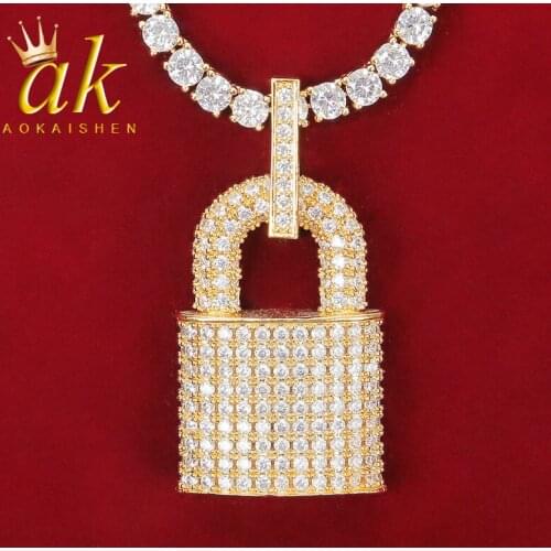 Lock Shape Necklace Hip Hop Rock Street Jewelry Couple Lover