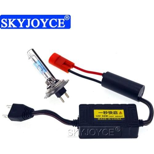 SKYJOYCE 2PCS 55W H7 Xenon HID Headlight Conversion Kit Car Light Bulb H1 H7 H11 9005 9012 5500K Auto Light With AC Slim Ballast