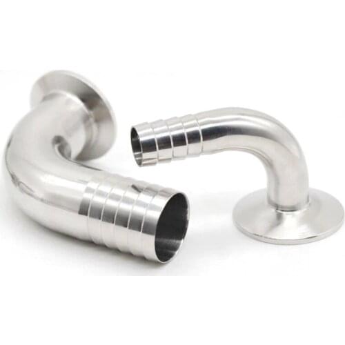 Free Shipping 1.5"(38mm)OD50.5 Tri-clamp Hose Connector Of 90 degree Bend, Sanitary Tri-clamp Bent Pipe, Tri-clamp Elbow SS304