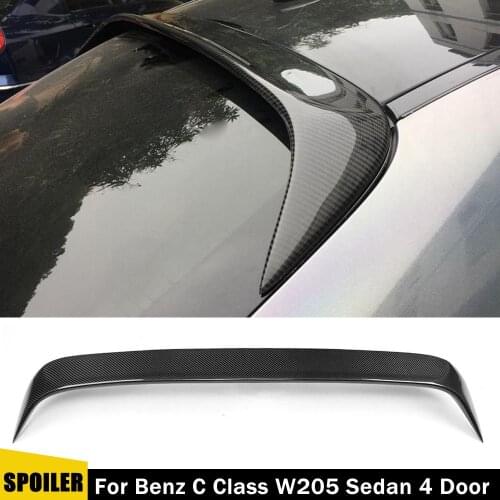 Carbon Fiber Rear Roof spoiler Window wing For Mercedes Benz C Class W205 Sedan 4 Door C63 AMG C180 C200 C250 2015 2016 2017