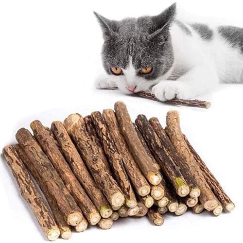 ZK20 Pure Natural Catnip Pet Cat Toy Safety Molar Toothpaste Branch Cleaning Teeth Silvervine Cat Snacks Sticks Pet Supplies