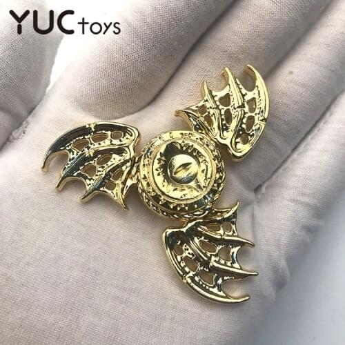 Golden Hand Spinner Heptagonal Electroplate Toys Zinc Alloy Fidget Gyro Metal Spinners R188 Bearing Relieve Stress for Kids