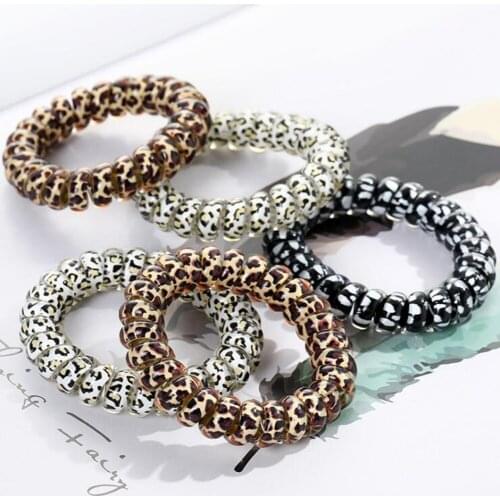1PCS Leopard Scrunchie Hairbands Hair Tie Women for Hair Accessories Scrunchies Stretch Ponytail Holders Handmade Gift Heandband