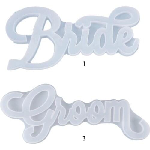 13MC Bride/Hello English Letters Words Decorations Casting Silicone Mould Crystal Epoxy Resin Mold DIY Crafts Aromatherapy Wax
