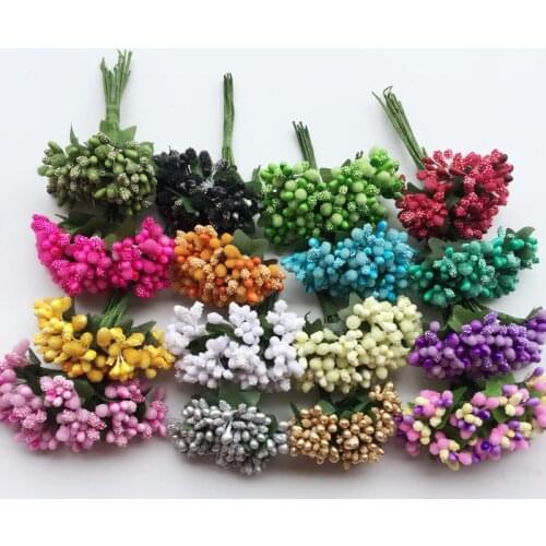 144pcs Decorative Artificial Pip Berry Picks Fruit Flower Stamens For DIY Wedding Christmas Garland Box Scrapbooking Decoration