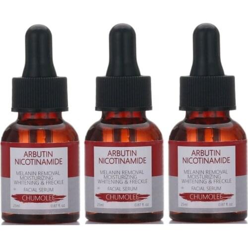 3pcs CHUMOLEE Alpha Arbutin Whitening Serum Freckle Removal Dark Spot melasma Nicotinamide Anti-wrinkle Face Serum skin care