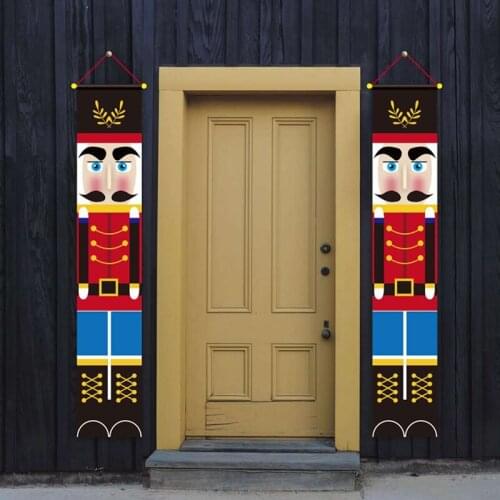 Nutcracker Soldier Bunting Banner Christmas Home Decor Christmas Door Decoration 2020 Christmas Ornament Happy New Year