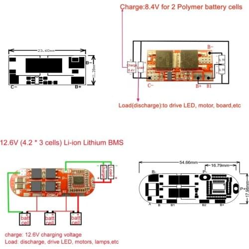 BMS 1S 2S 10A 3S 4S 5S 25A BMS 18650 Li-ion Lipo Lithium Battery Protection Circuit Board Module PCB PCM 18650 Lipo BMS Charger