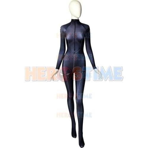 Black Widow Costume The Avengers Infinity War Printing Girls Superhero Costume Spandex Zentai Halloween Cosplay Bodysuit