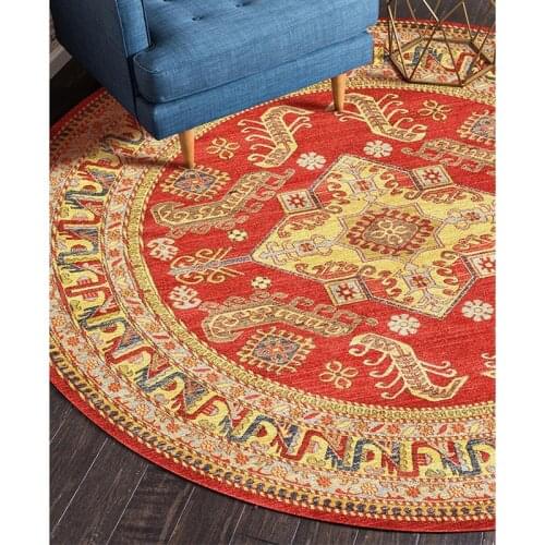 Home Decor Living Room Carpet Kids Bedroom Rugs Round Cartoon Baby Play Mat Computer Chair Pad Anti Slip tapetes para kid tapis