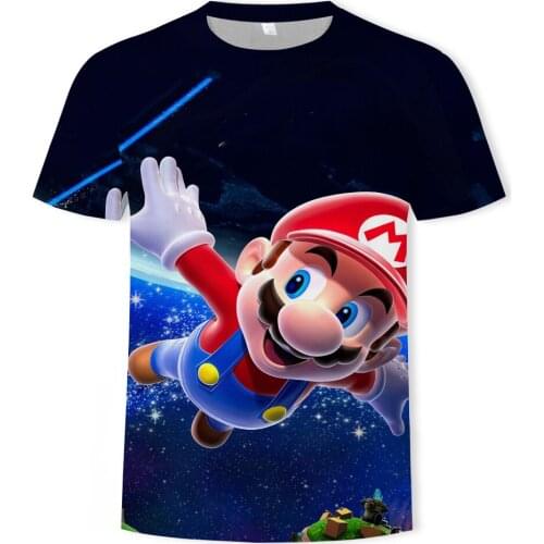 Mary cartoon anime Harajuku style fashion printing Harajuku casual fashion men and women short-sleeved T-shirt oversiz