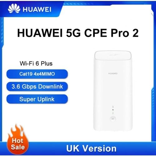 HUAWEI 5G CPE Pro2 H122-373 Cat19 4x4MIMO LTE 5G Router Wireless WiFi 6 Plus NSA+SA 3.6 Gbps Support Sim Card UK Version