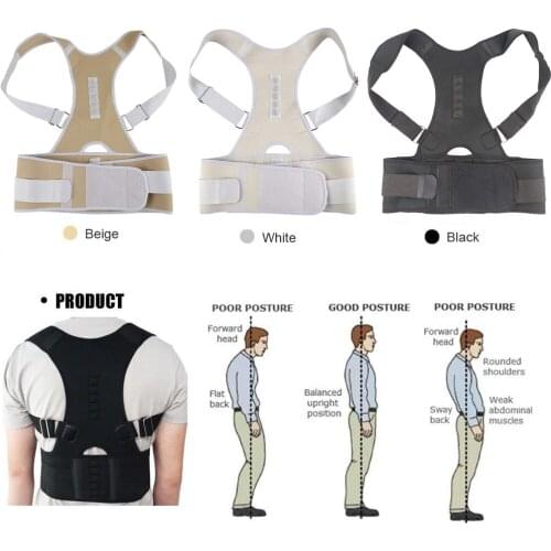 Posture Corrector Magnetic Corset Shoulder Back Support Brace Belt for Men Women Adjustable Posture Correction Back Straightener