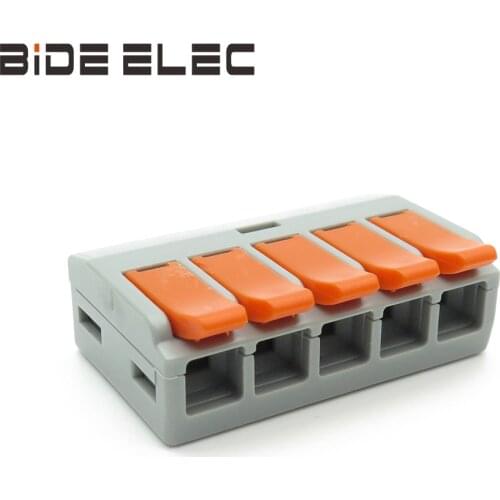 LT-615 10Pcs Gray Or Transparent Fast Installation Compact Splicing Wiring Connector Max 6mm2